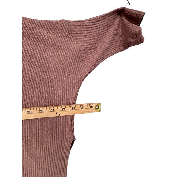 Mersea Oversized Ribbed Top Drop Shoulder Soft Cozy One Size Split Sides Boxy - Picture 7 of 10